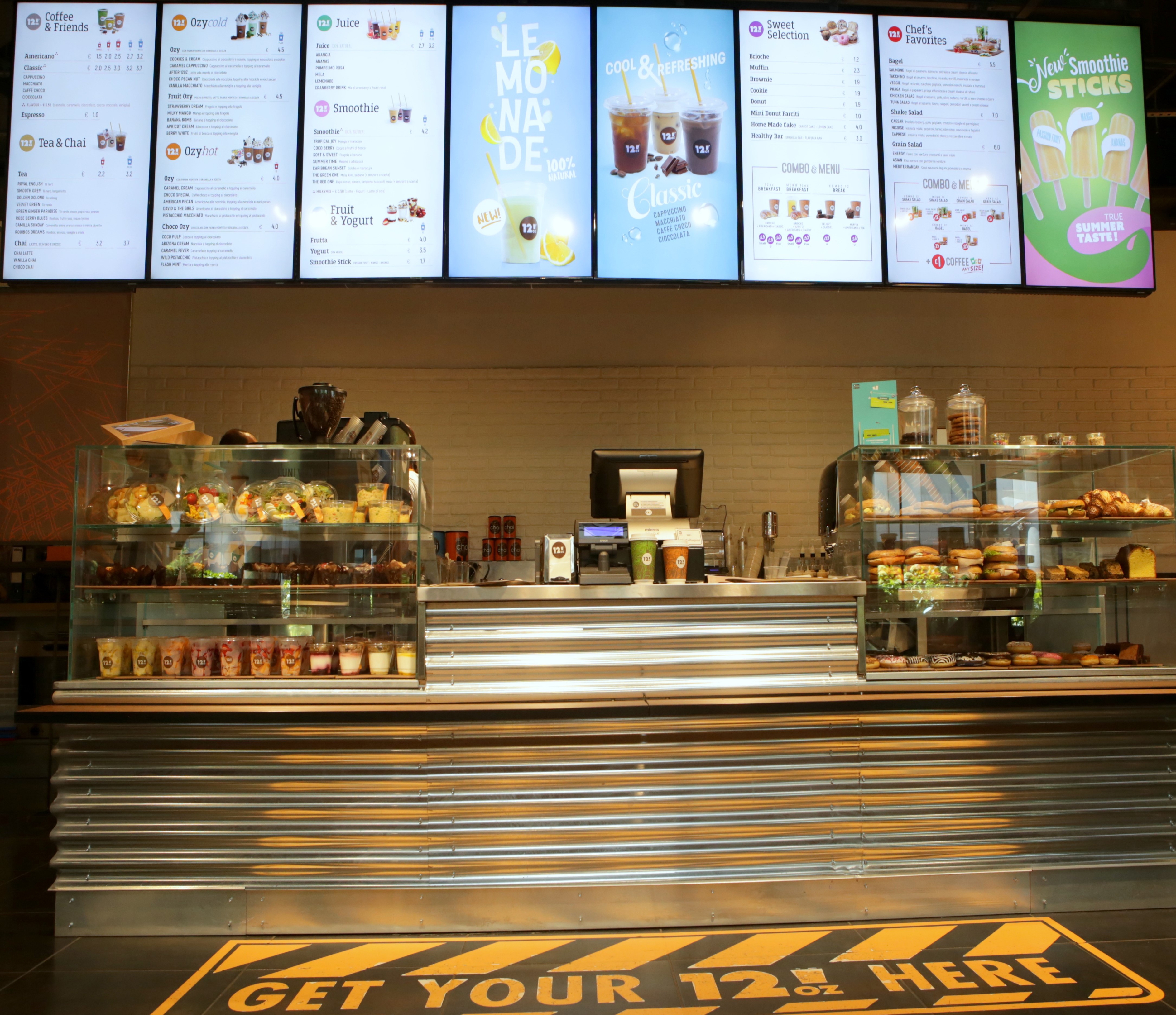 12oz Coffee Joint, la rivoluzione in store comincia dal Digital Signage